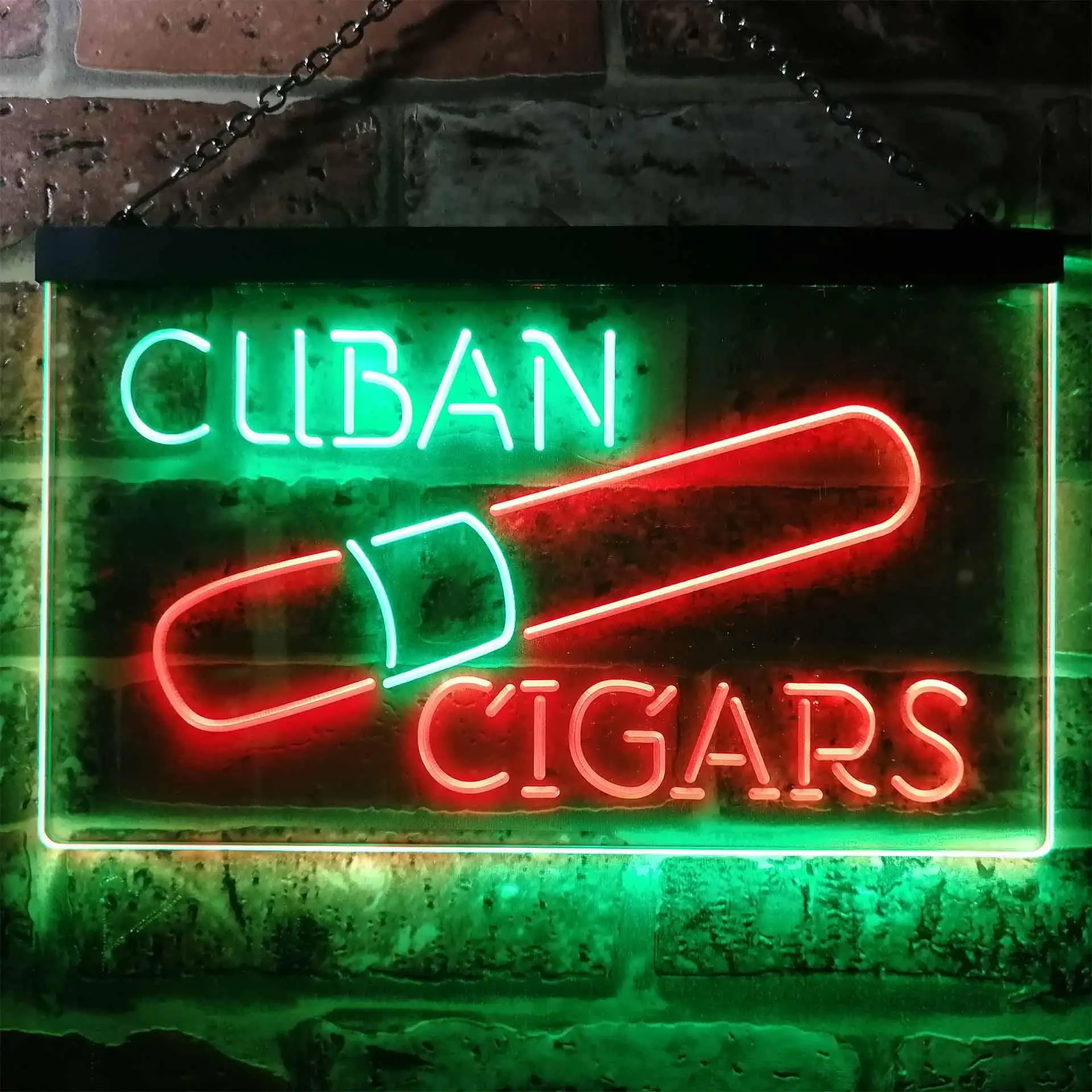 CUBA CIGARS Dual Color Led Neon Sign st6-i2602
