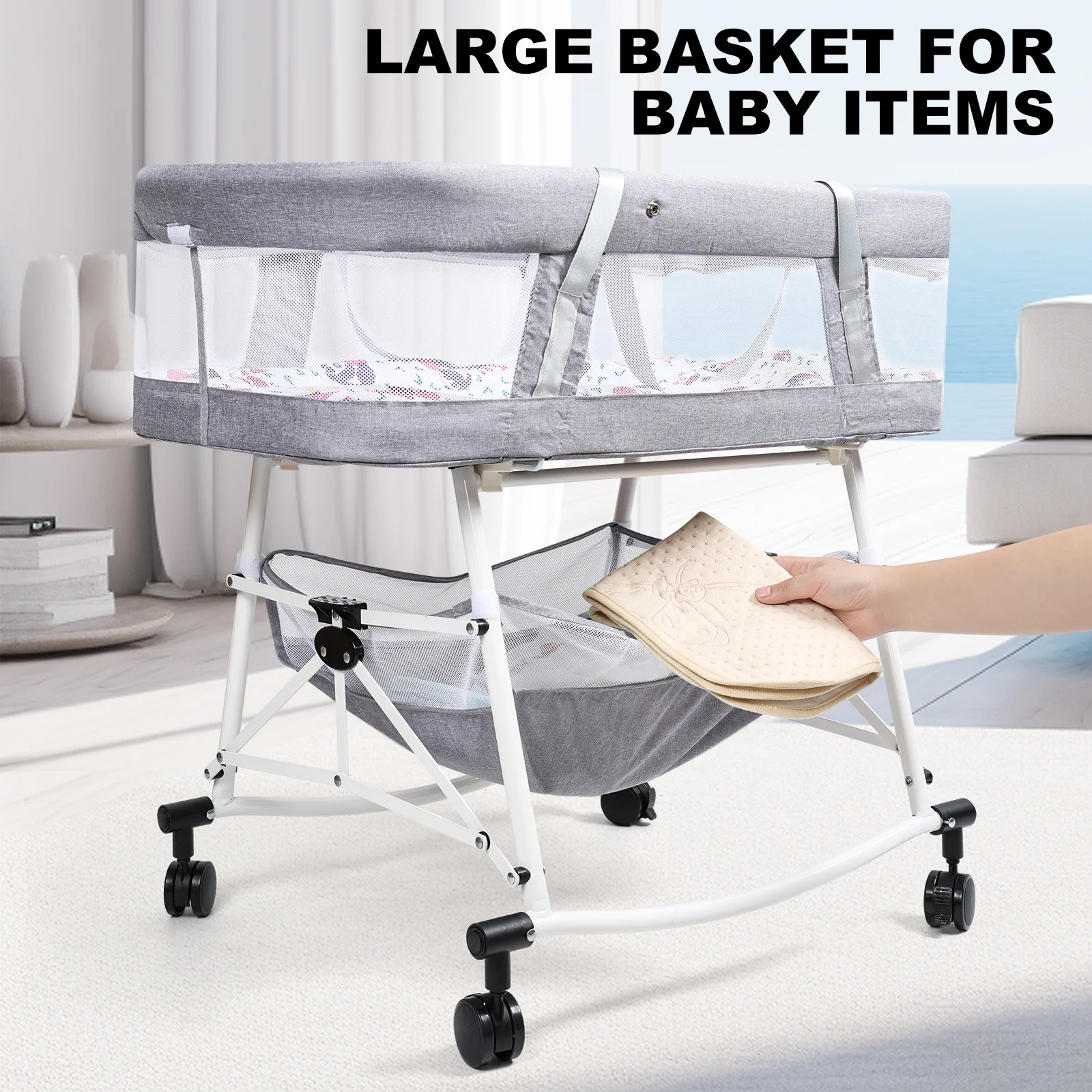 Cama portátil en la cama bebé plegable niño recién nacido cama biónica para bebé