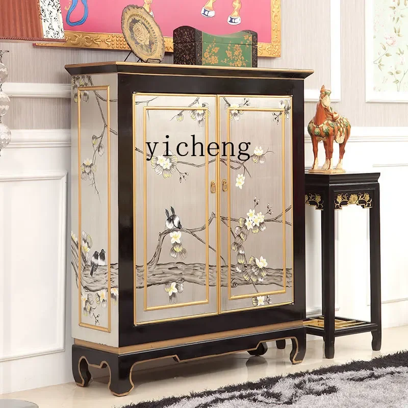 

Double Door Shoe Rack Cabinet Entrance Hallway Decorative Cabinet Two-Door Storage Cabinet