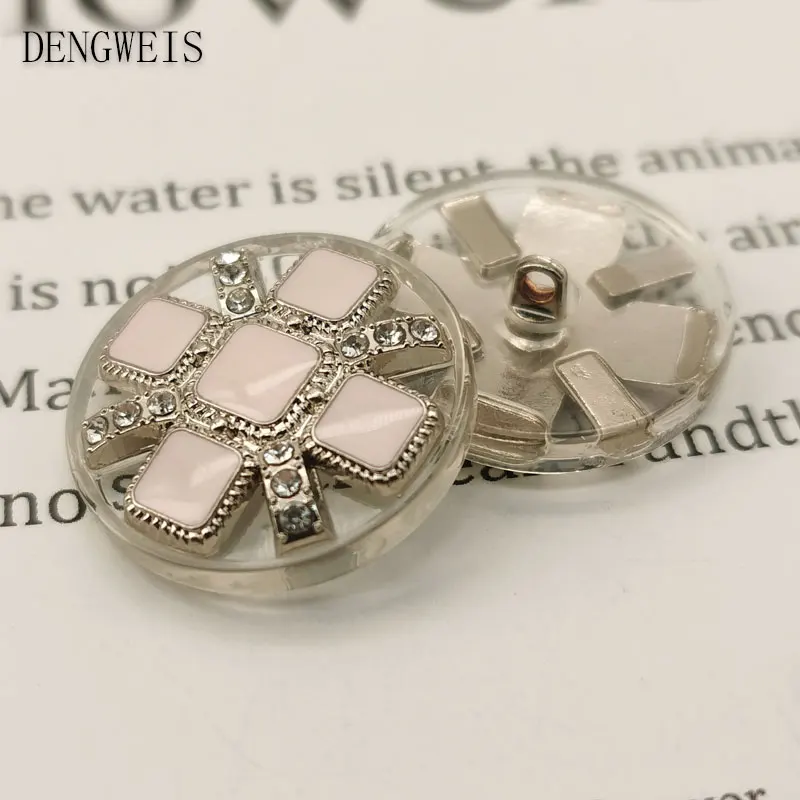 Fashionable And High-end Rhinestones Diamond Decor Metal Buttons for Clothing Coat Sewing Buttons Sewing Accessories Handmade