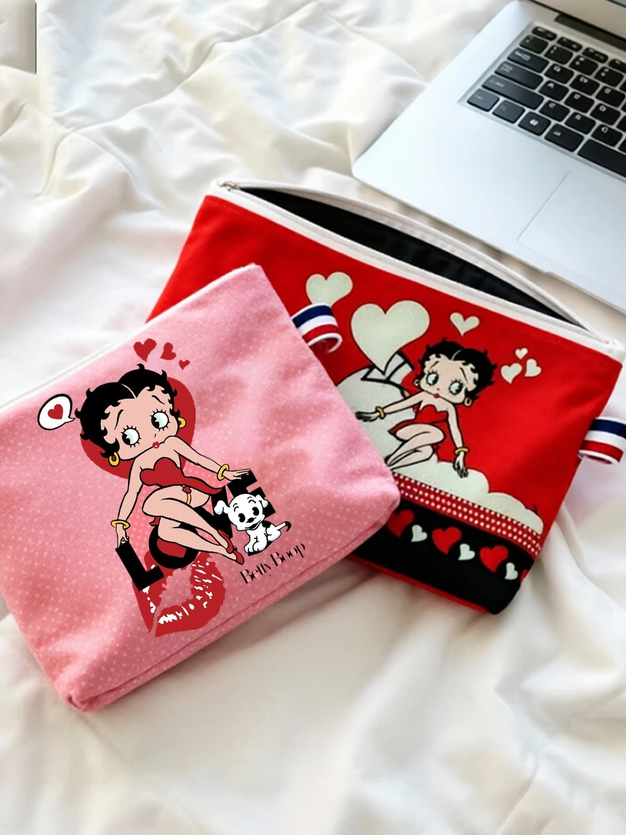 B-BETTY BOOP-P Makeup Bag Zipper Pouch - Durable, Fade-Resistant Cosmetic Bag, Gift for Friends, Travel Toiletry Organizer