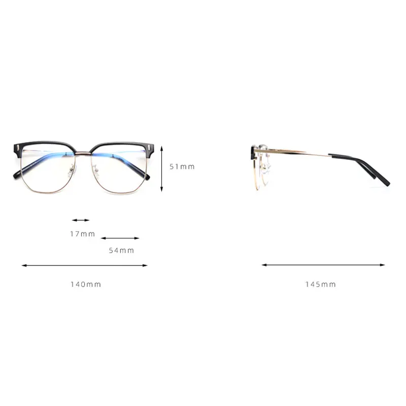 IYOU-Monture de lunettes anti-lumière bleue TR90 pour hommes et femmes, alliage rond polygone, lunettes optiques, lunettes d'ordinateur, anti-discrimination, UV400