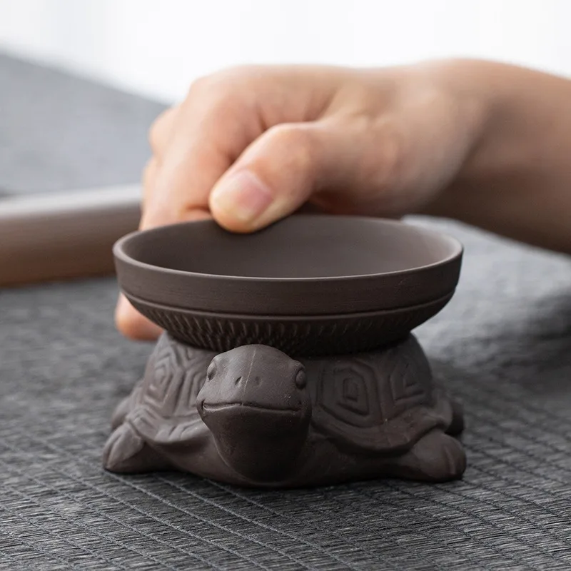 Purple Clay Tea Leaks Creative Kung Fu Tea Set Accessories Ceramic Filter Yixing Hundred Hole Separation Tea Filter Screen