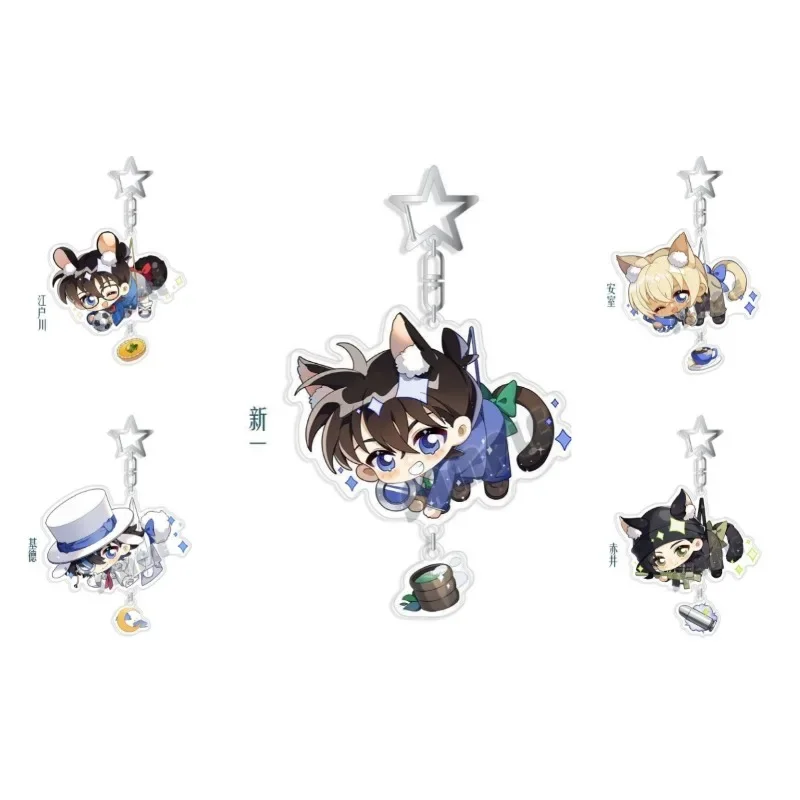 Detective Conan Conan Edogawa Anime Week Cartoon Cute Q Version Character Acrylic Keychain Chain School Bag Decoration Pendant