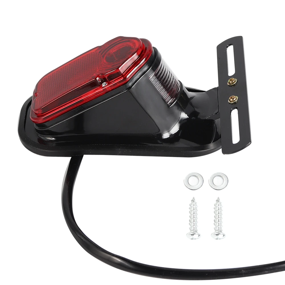 Motorcycle Black Chrome Red Tombstone Brake Tail Light Signal for Harley Bike Aluminiu