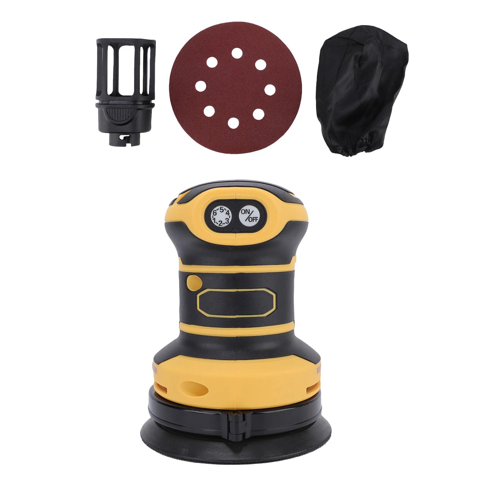 

Беспроводная шлифовальная машина, 5-дюймовая электрическая орбитальная шлифовальная машина, 3 скорости регулировки, поддержка аккумулятора 20 В с системой сбора пыли для Woodworkin