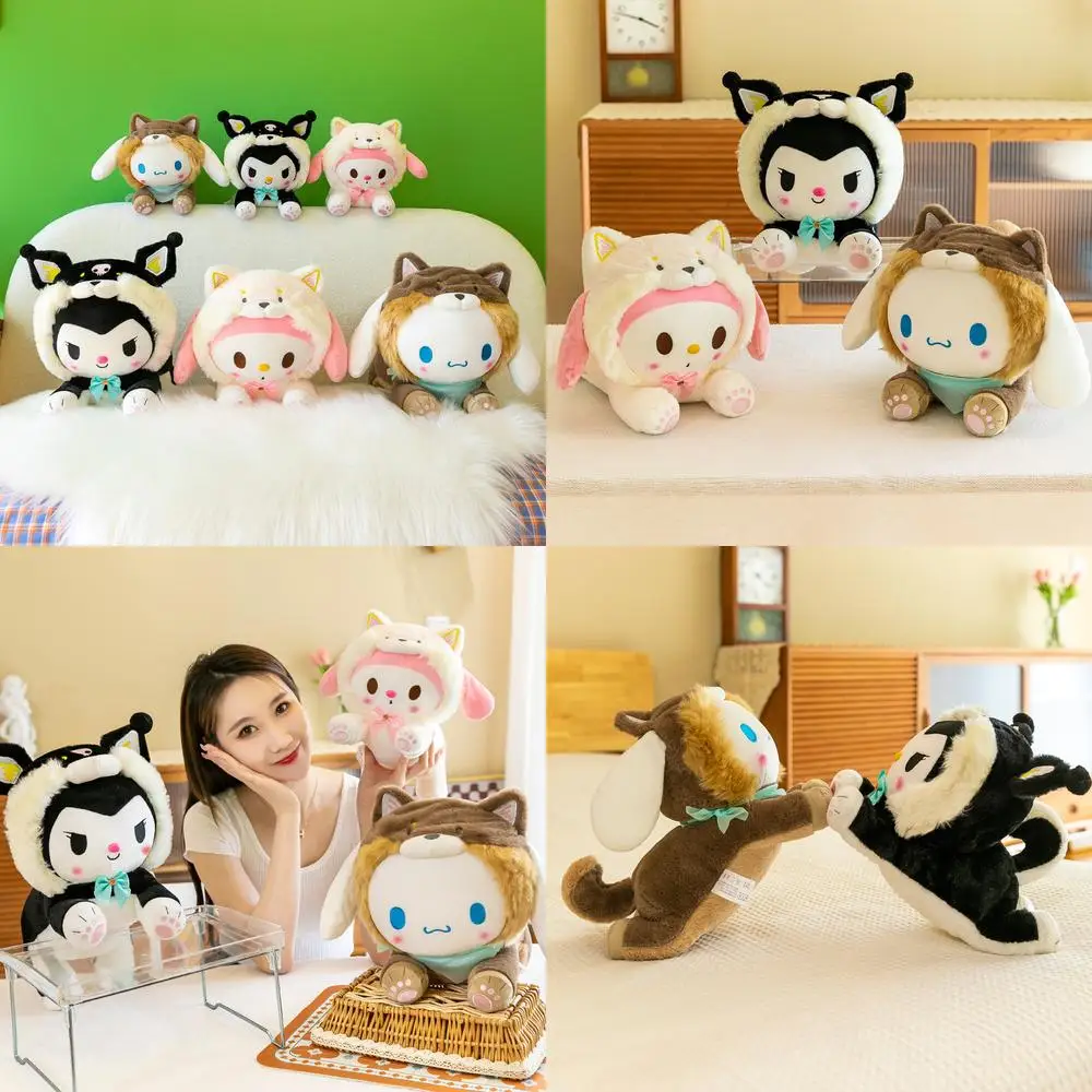 

Kawaii Sanrio Kuromi плюшевая игрушка мягкая кукла детский подарок на день рождения милая подушка для детей праздничный подарок игрушка