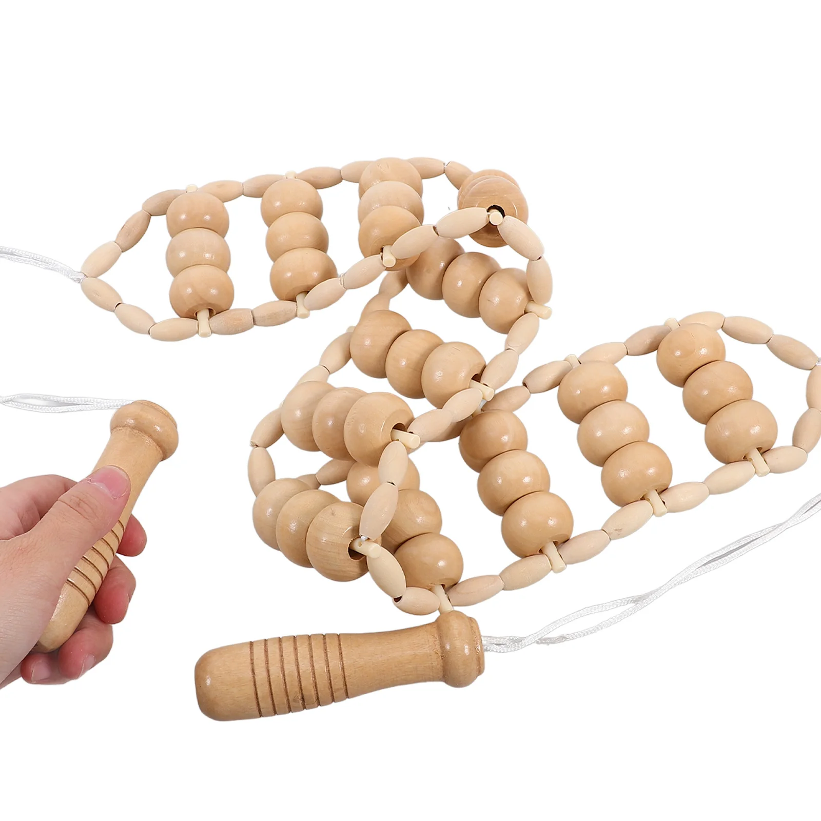 Wooden Back Massager Roller Large Handle Manual Muscle Relief Tool For Home Body Sculpting Relaxation Massage Stick
