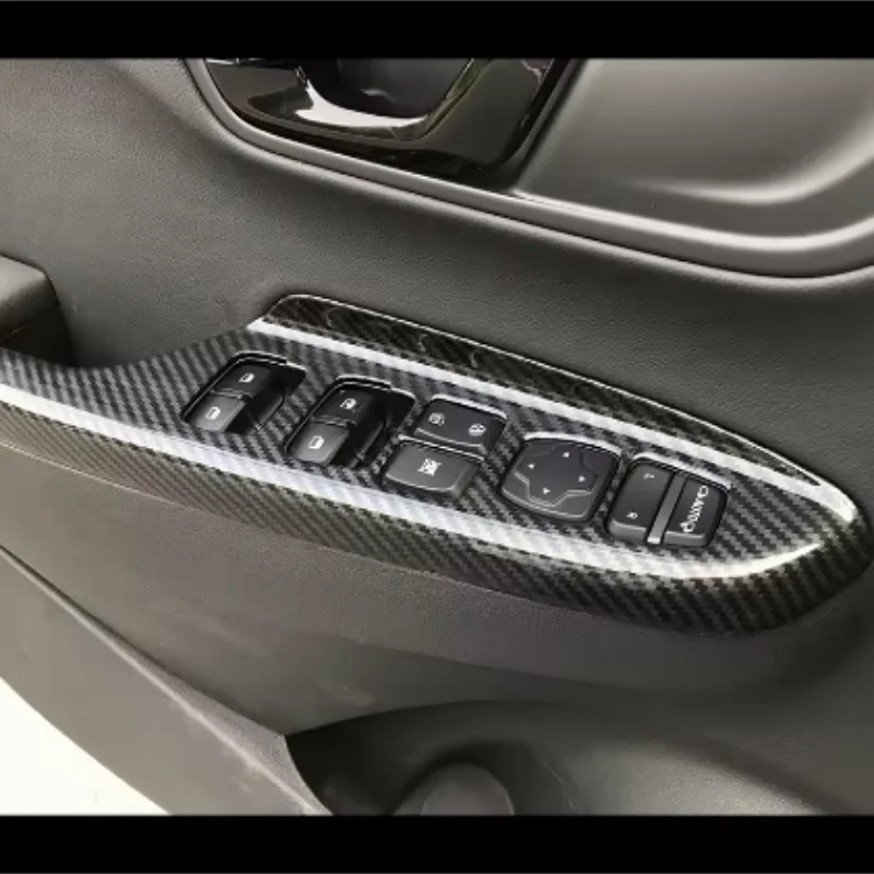 

For the hyundai Cona Kauai Encino 2018 2019 2020 Carbon fiber ABS Chrome inner handle glass switch interior accessories