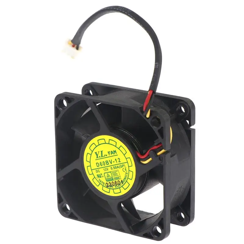 1PCS New CPU Cooling Fan D60BV-12 6025 12V 0.50A Large Air Volume Server Fan 6CM 6025 60*60*25MM