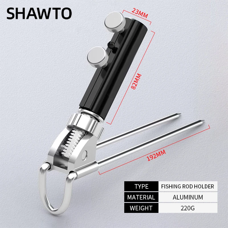 Shawto Aluminum Alloy Fishing Rod Holder Bracket 360° Rotatable Multi-Directional Free Adjustment Ground Insertion Tackle Tool
