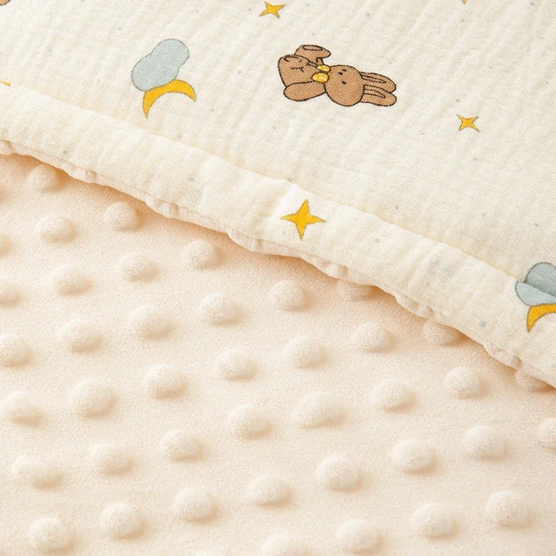 Baby Kissen 0-12 Monate Baby Bean Samt Kissen Kissen Vier Jahreszeiten Allgemeine Baumwolle Gaze Atmungsaktive Säuglingskissen – Detail 4