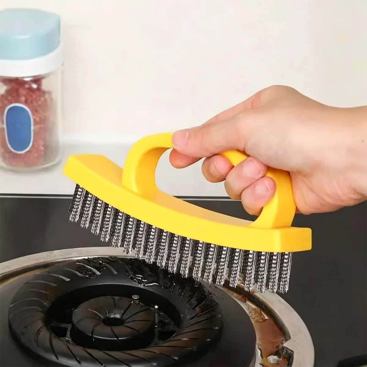 2PCS Stainless Steel Wire Brush, Heavy Duty Rust Remover for Metal, Grill, Stove, Kitchen Grease Cleaning