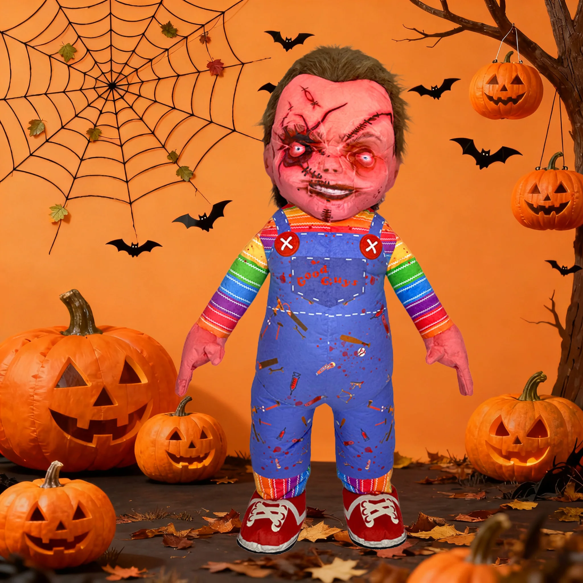 

Horror Boy Inflatable Costume Mascot Parade Adult Character Cosplay Birthday Halloween Party Event Set