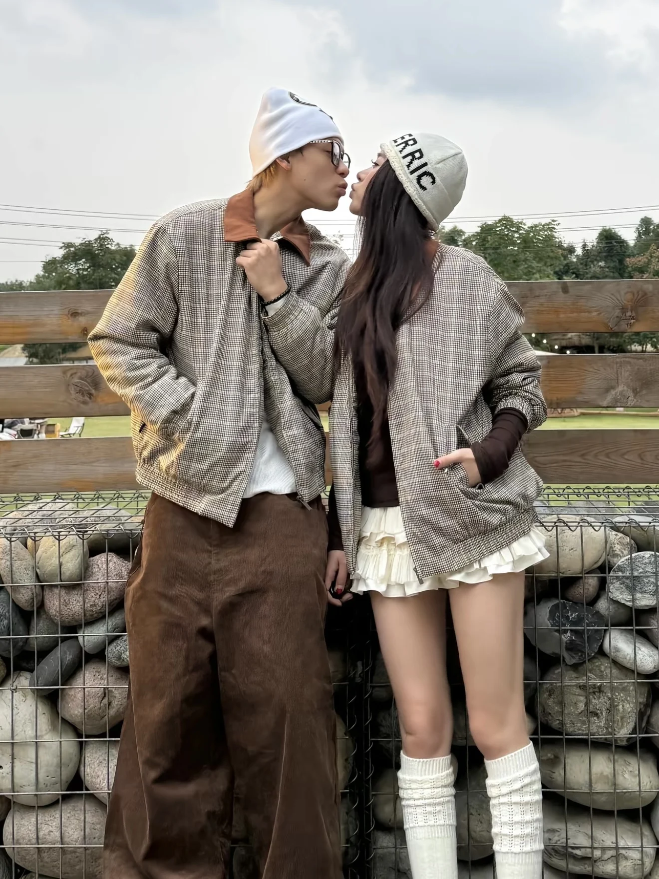 

Ретро американский клетчатый цветной блуэт с воротником-стойкой для мужчин и женщин, повседневная универсальная осенне-зимняя верхняя одежда, топ irt