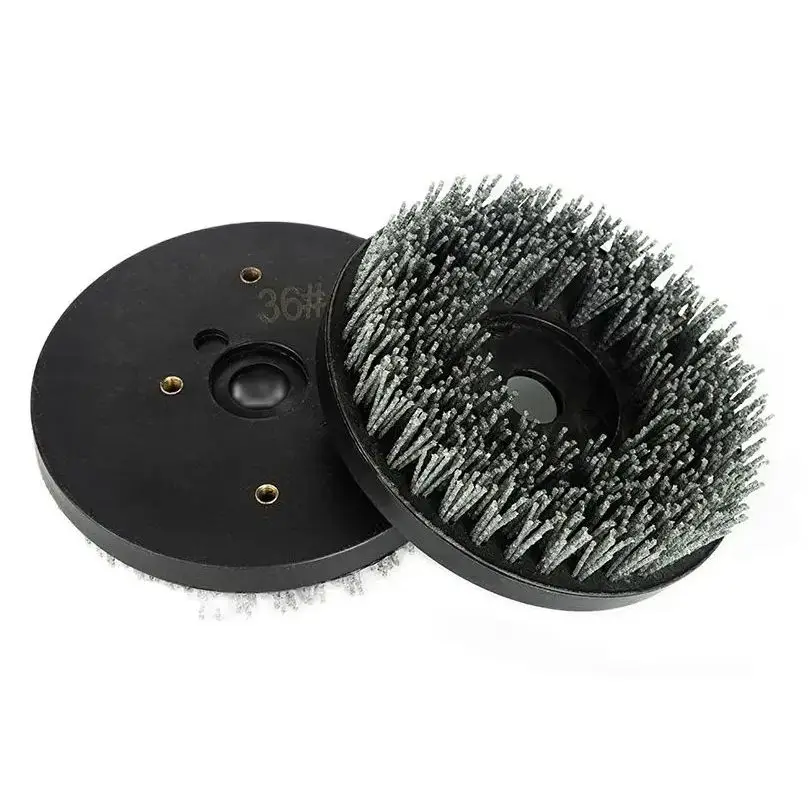 

12 inch 300mm Round Stone Abrasive Silicon Carbide Strong Antique Brush For Marble Granite Concrete Surface Polishing Cleaning