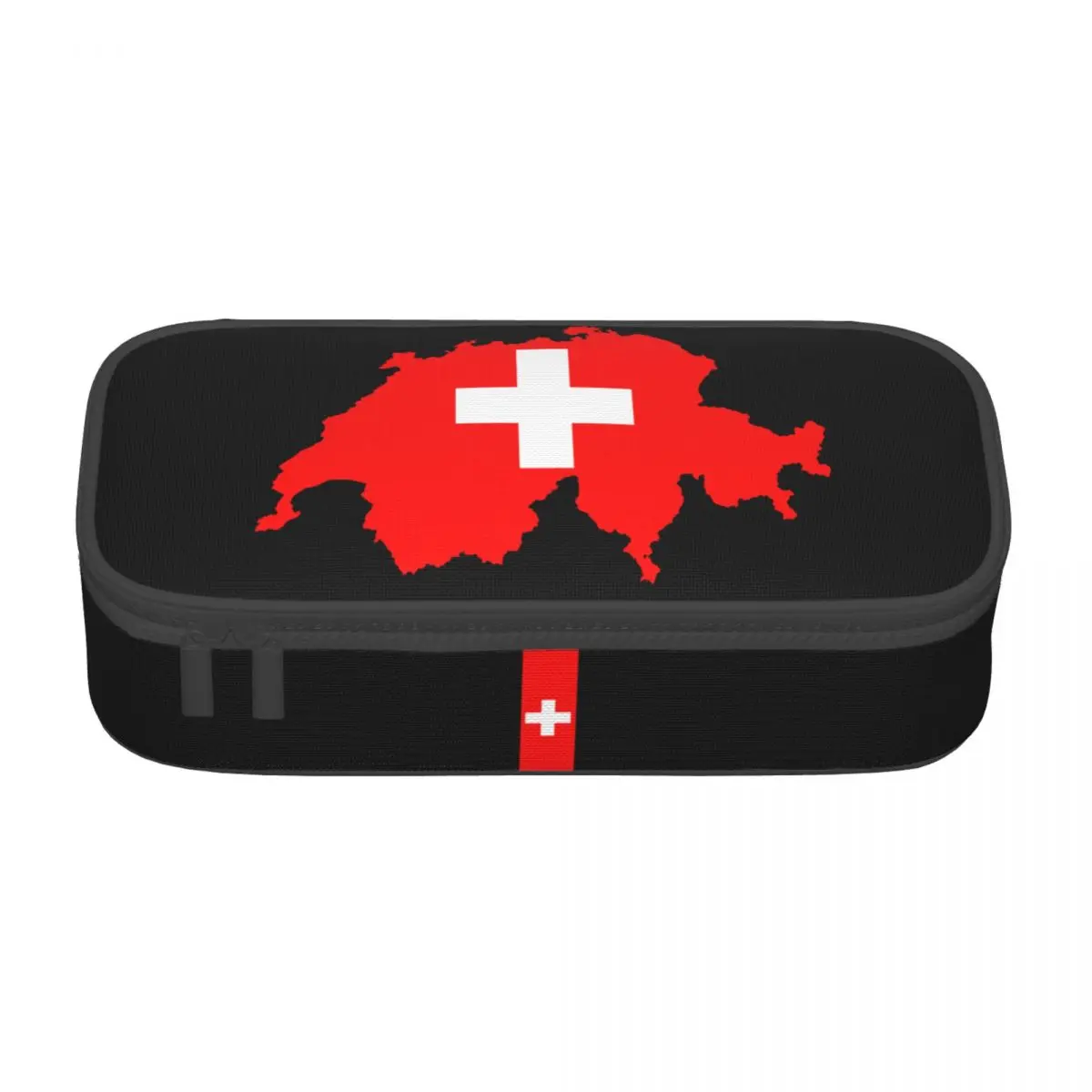 Customized Swiss Switzerland Flag Cute Pencil Case Girls Boys Large Capacity Pencil Pouch School Accessories