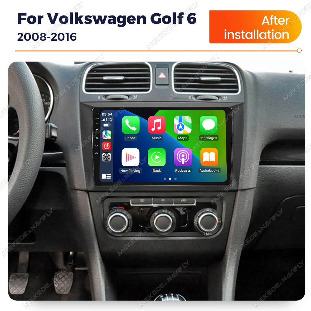 MEKEDE&NAVIFLY Android 14 For Volkswagen VW Golf 6 2008-2016 Car Stereo 2Din Autoradio Carplay Host unit 9