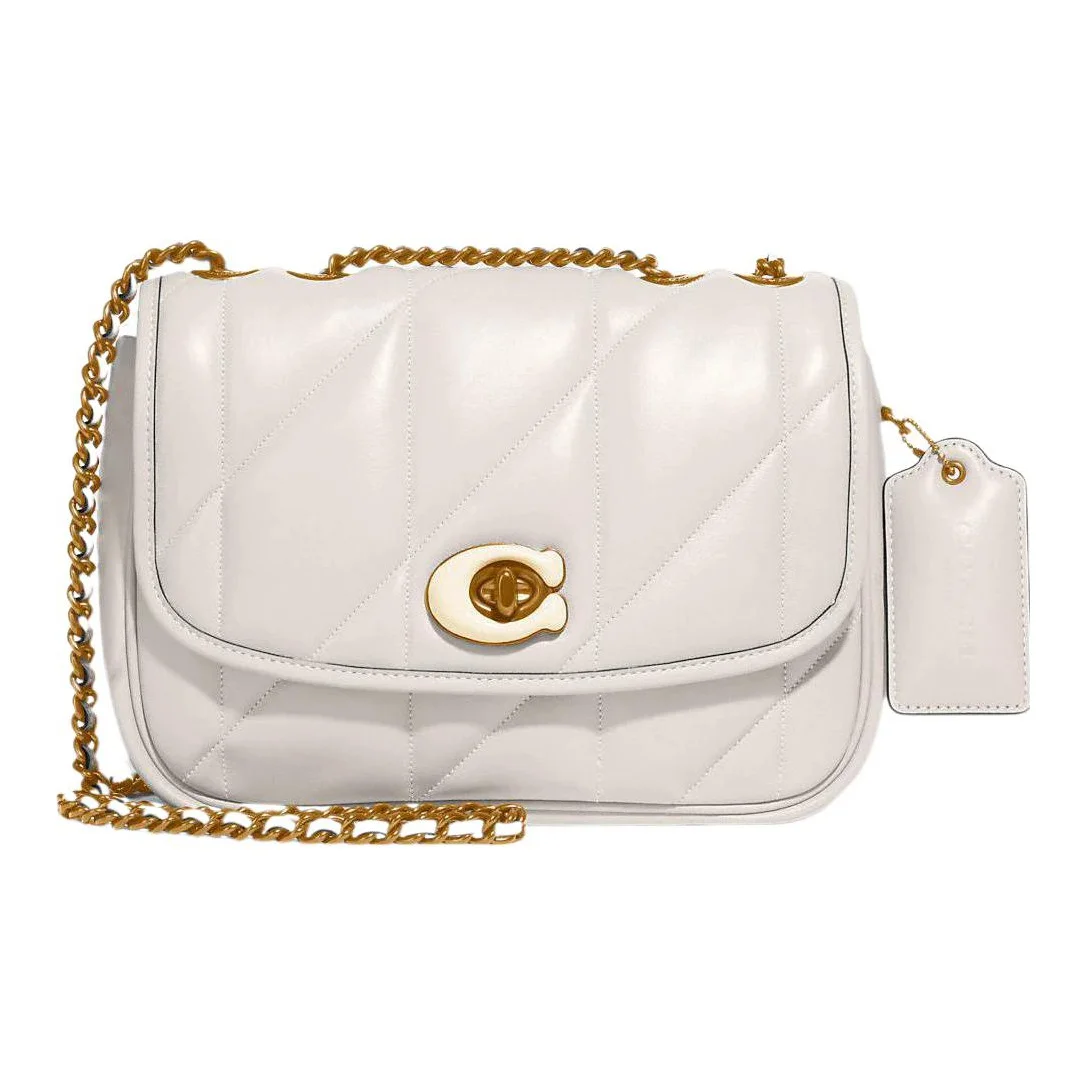 COACH Pillow Nappa Leather Small Square Bag, Crossbody Bag, Shoulder Bag Medium Women's White C8560-B4HA