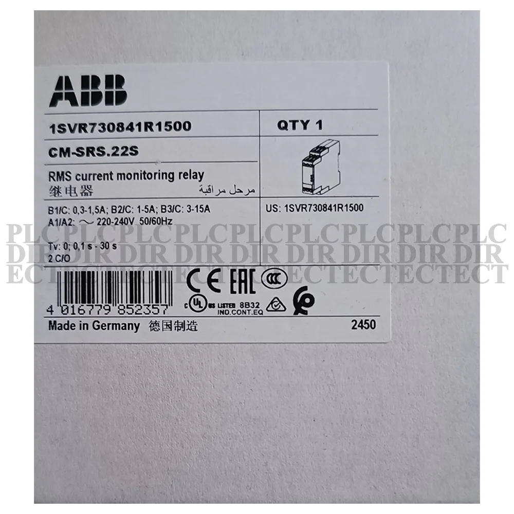 

Новое реле времени ABB CM-SRS.22S 2C/O 0,3-15A 24-240VAC/DC 50-60 Гц