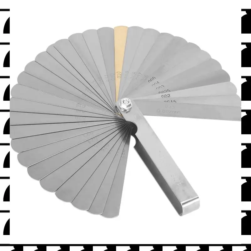 A44U 128 مجموعة قياس المسافة صمام قياس المحسس التدريس مقياس 0.04-0.88 مللي متر أبعاد الفجوة