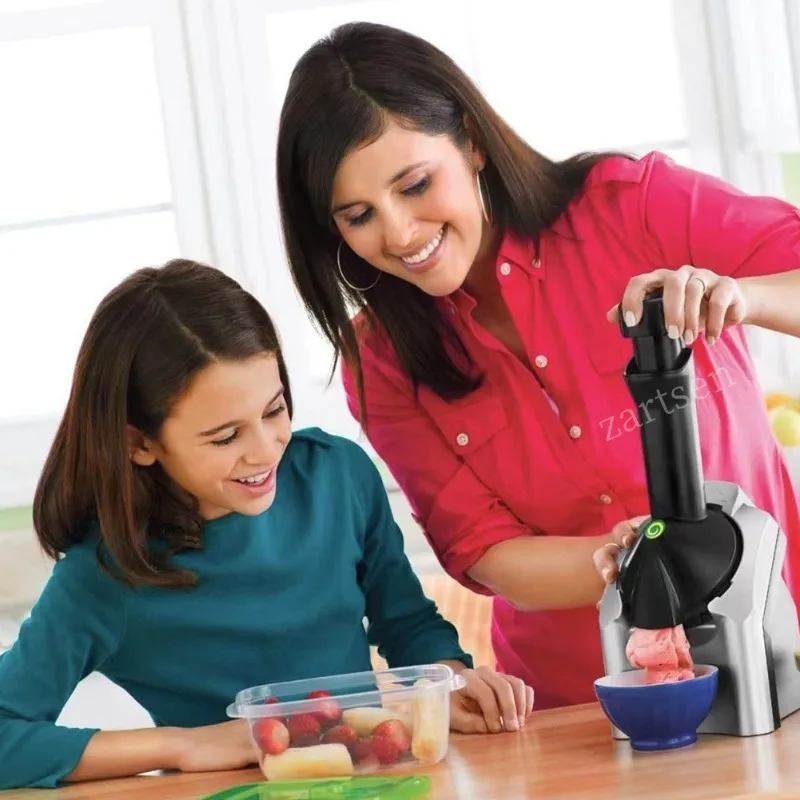 Máquina de helado para el hogar, para hacer helados, batidos, sorbete, Etc., tamaño pequeño, plateado, negro, regalos para niños