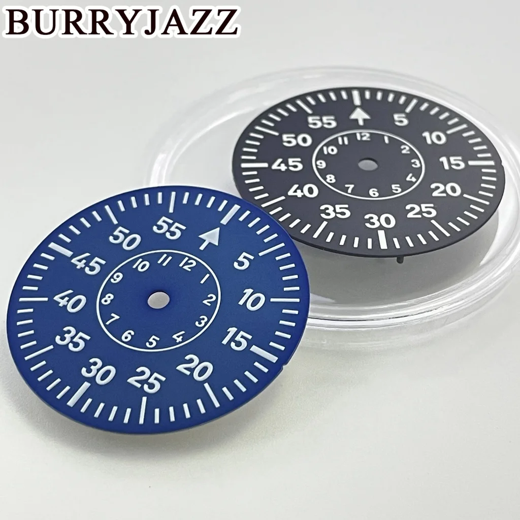 BURRYJAZZ 29mm No Logo NH35 NH36 ETA2824 2836 PT5000 Miyota 8215 Watch Dials White Black Blue Yellow Dial Green Luminous