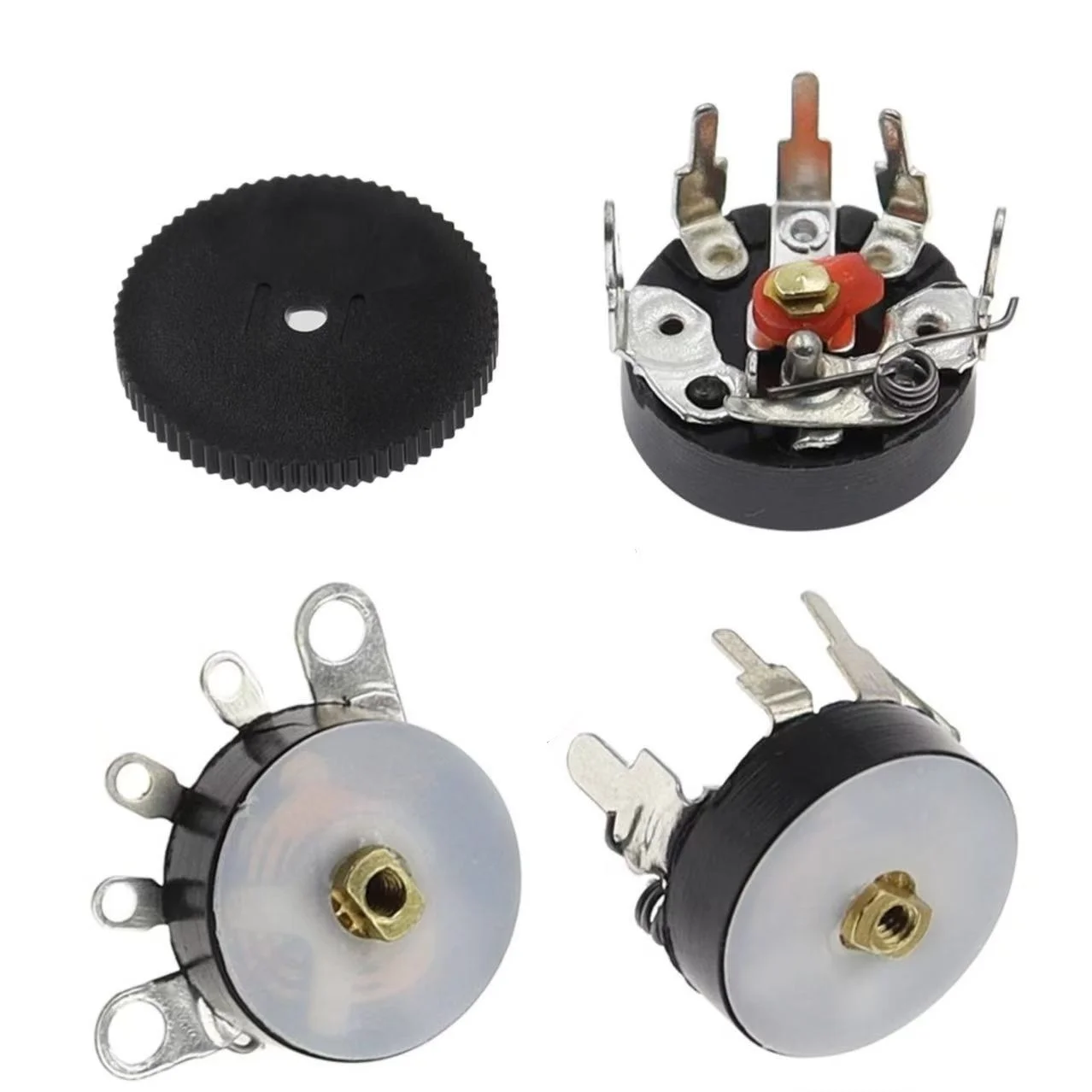 10pcs RV12MM B103 B503 10K 50K With Switch Bent/Straight Leads  Radio/Amplifier Volume Potentiometer