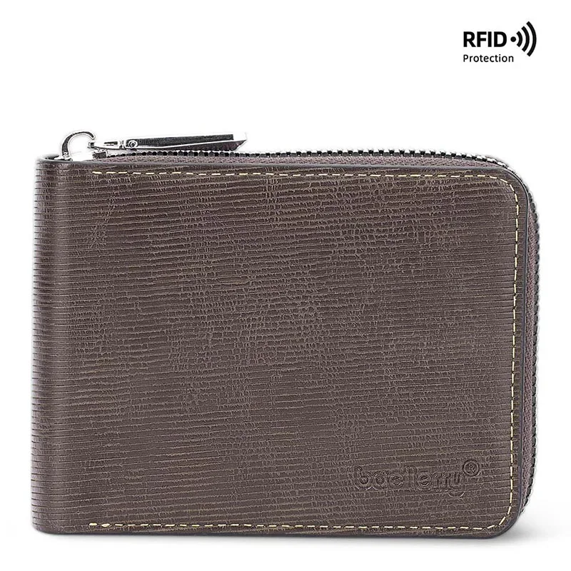 2024 neue Männer rfid kurze Vintage Brieftaschen pu Leder kleine Karten halter Geldbörsen Reiß verschluss Münz geldbörse für männliche Geld tasche Cartera Hombre