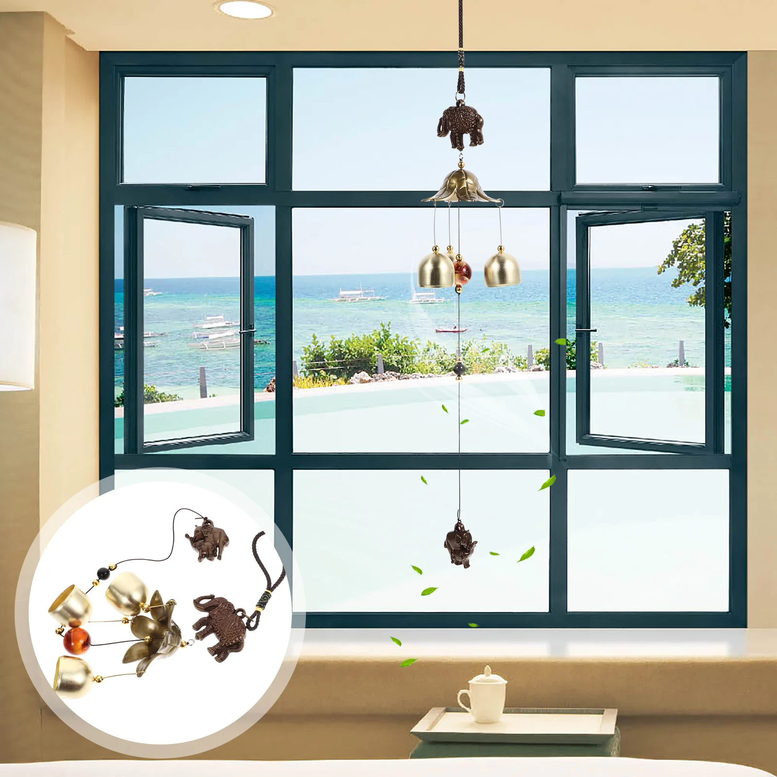 

Vintage Door Bell Metal Wind Chime for Entrance Decoration Door Opening Bell Sound Wall Hanging Retro Chime Decorative Doorbell