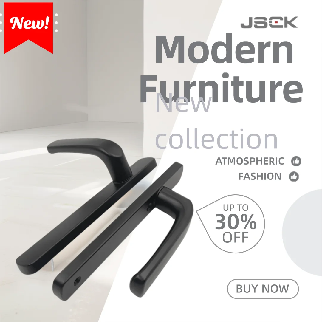 

Universal Minimalist Oversized Handle Door Lock Modern Design Easy Install Multi-Door Compatible 85/92
