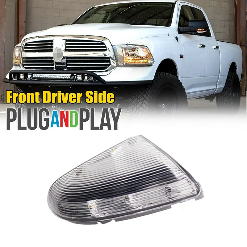 1pc Car Front Side Rearview Mirror Turn Signal Light Lamp for Dodge Ram 1500 2009-2014 & 2500 2010-2014 68064948AA 68064949AA