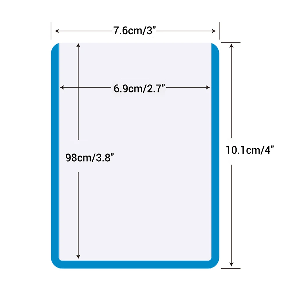 Colorful Border Card Sleeve PVC Seamless Rigid Card Holders Anti-Scratch Dustproof Clear Card Protector for for TCG Sports Card