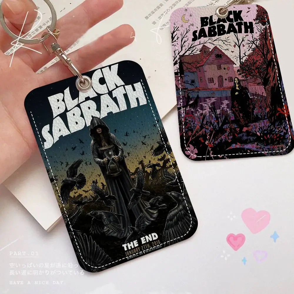 

B-Black S-Sabbaths Band Personalised Holder Suitable For Bank Card,Subway, Bus Card Wallet Card Case Badge Holder Keychain