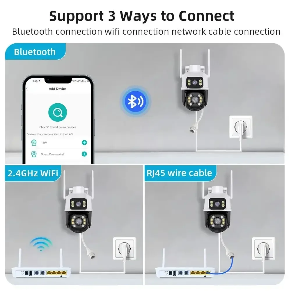 Icsee Xmeye 6MP 8CH نظام كاميرا مراقبة للمنزل اللاسلكي واي فاي Ptz شبكة لاسلكية Nvr عدة نظام المنزل نظام كاميرا تلفزيونات الدوائر المغلقة عدة