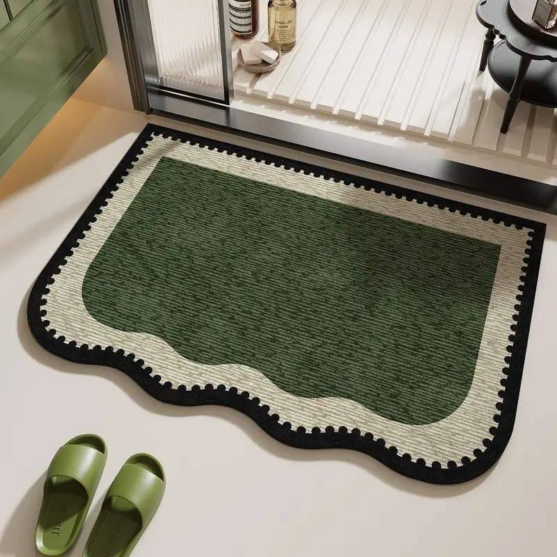 VIKAMA Diatomite Wall Coating For Bathroom Floor Mat Bathroom Water-Absorbing And Anti-Slip Entrance Rug And Home Decorations.