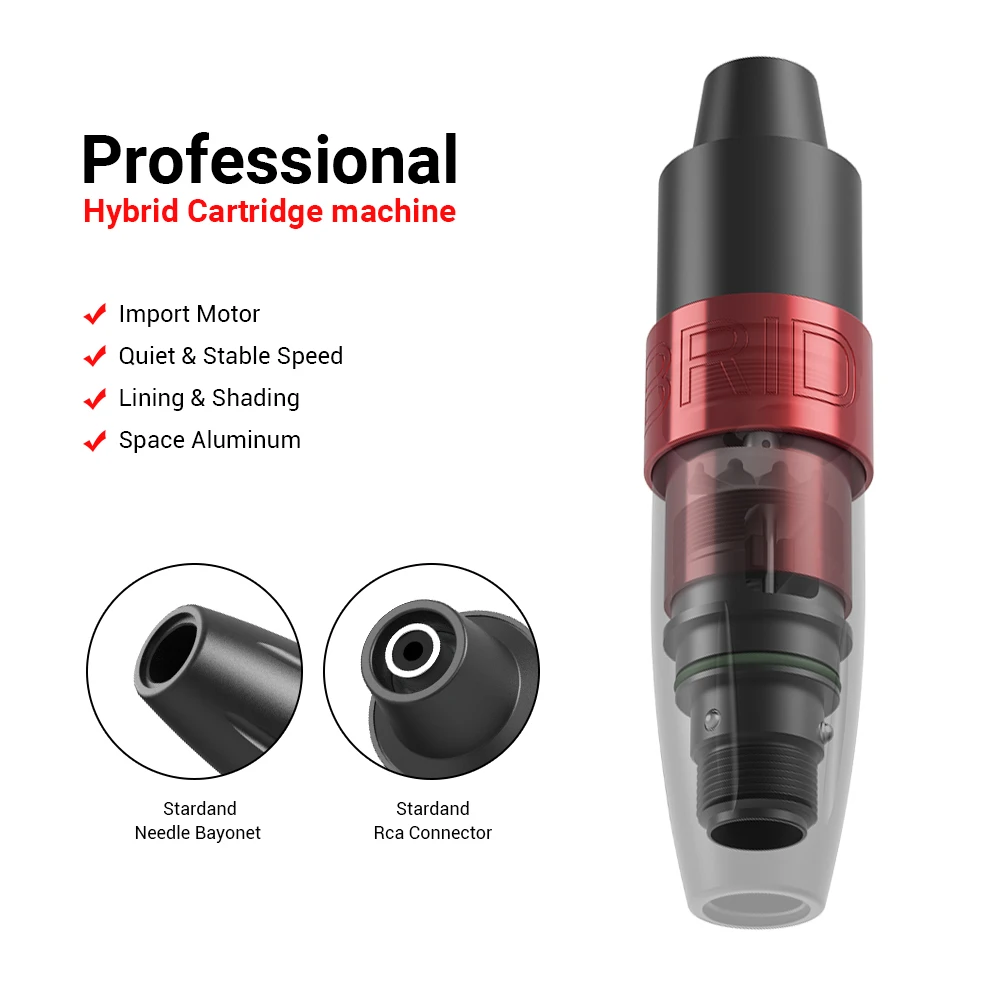 Professional Tattoo Machine Rotary Pen Strong Motor Professional With Clip Cord Rotary Tattoo Pen Cartridge Standard Size