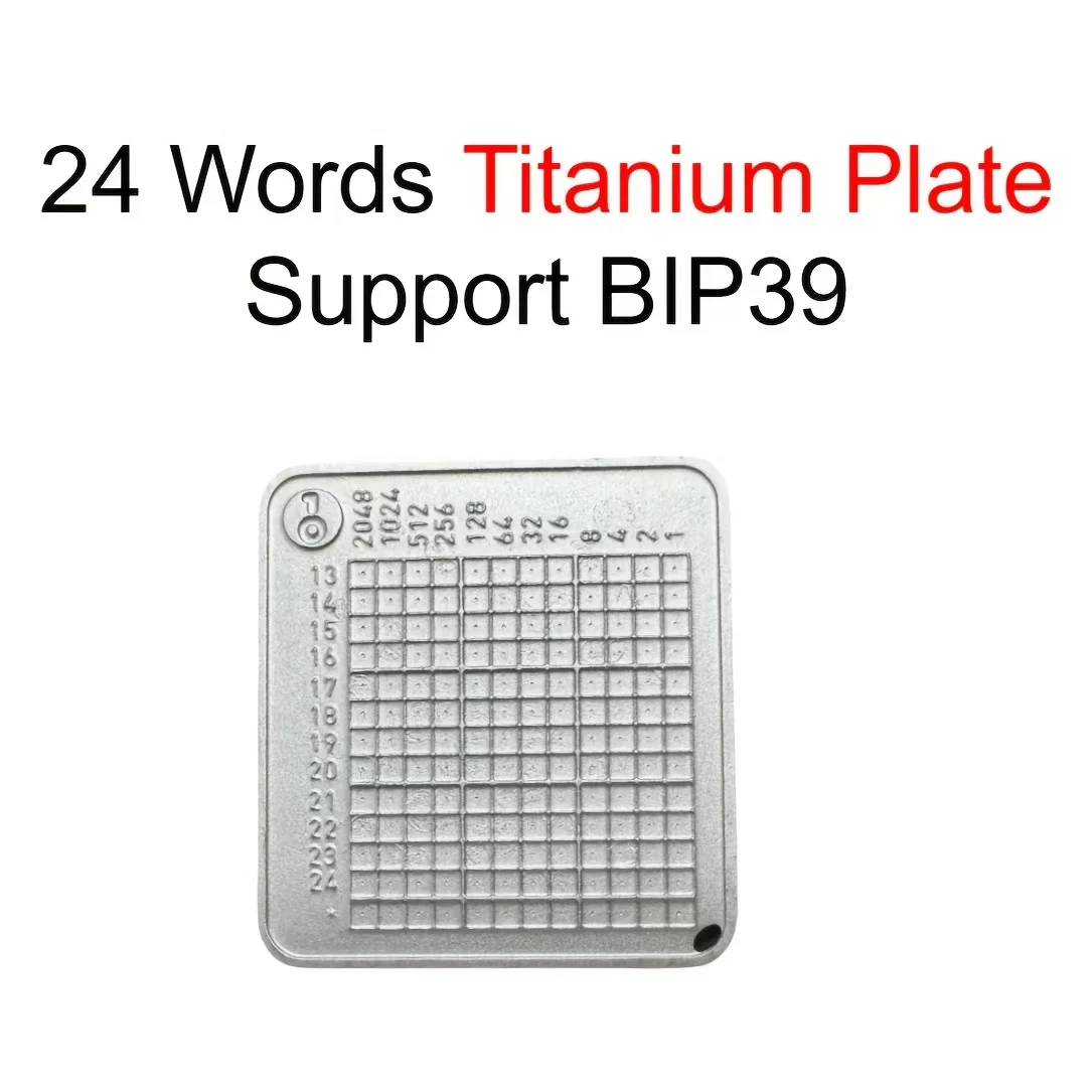 Pure titanium miniature safe suitable for Bitcoin, Dogecoin, cryptocurrency password storage compatible with all BIP39