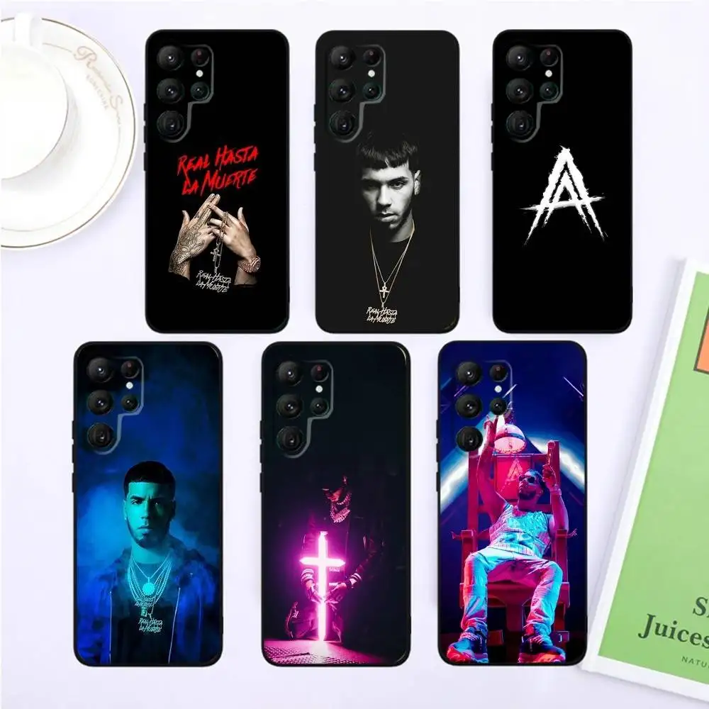 

A-Anuel Singer AA Phone Case For Samsung S25,S24,S23,22,21,Ultra,Pro,S10,S30Plus,20lite Black Cover