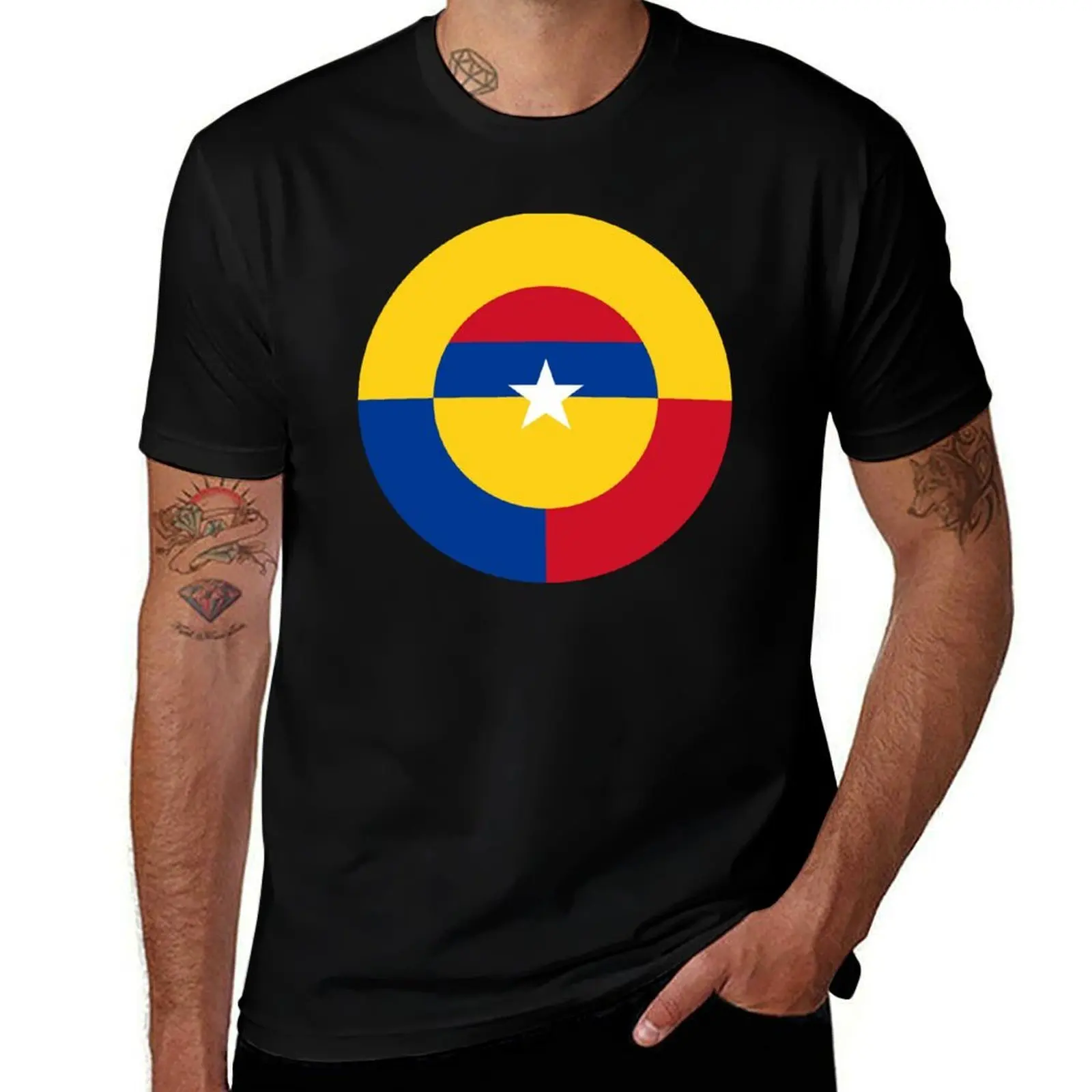 Colombia Roundel T-Shirt anime clothes anime tshirt summer 2025 t shirt men 100℅ cotton