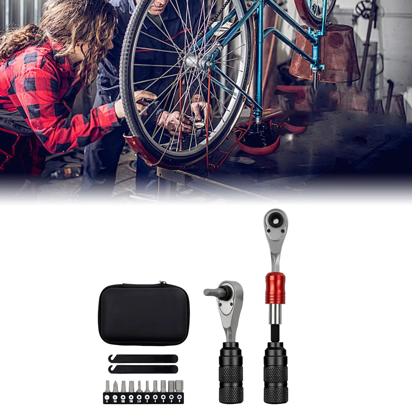 Bike Ratchet Wrench Torque Screwdriver Professional Bike Repair Tool Set