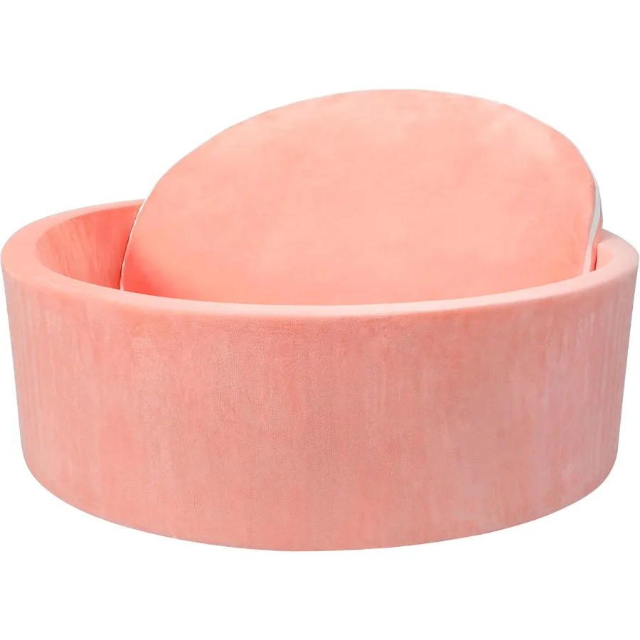 Poço de bola de espuma para bebês, 35.4 "x 11.8", poços de bola para crianças, cercadinho redondo macio para crianças, piscina de bolinhas com esponja de memória macia, ideal gi