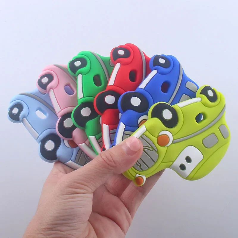 BPA Free 1pc Car Shaped Silicone Baby Teether Rodent Teething Toys Chewable Baby Products Nursing Gift For Baby Boy