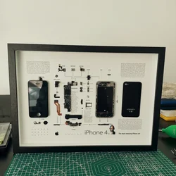 For Iphone 4  Generation Old Mobile Phone Disassembly And Assembly Prototype, Nostalgic Collectible Display Painting, Electronic