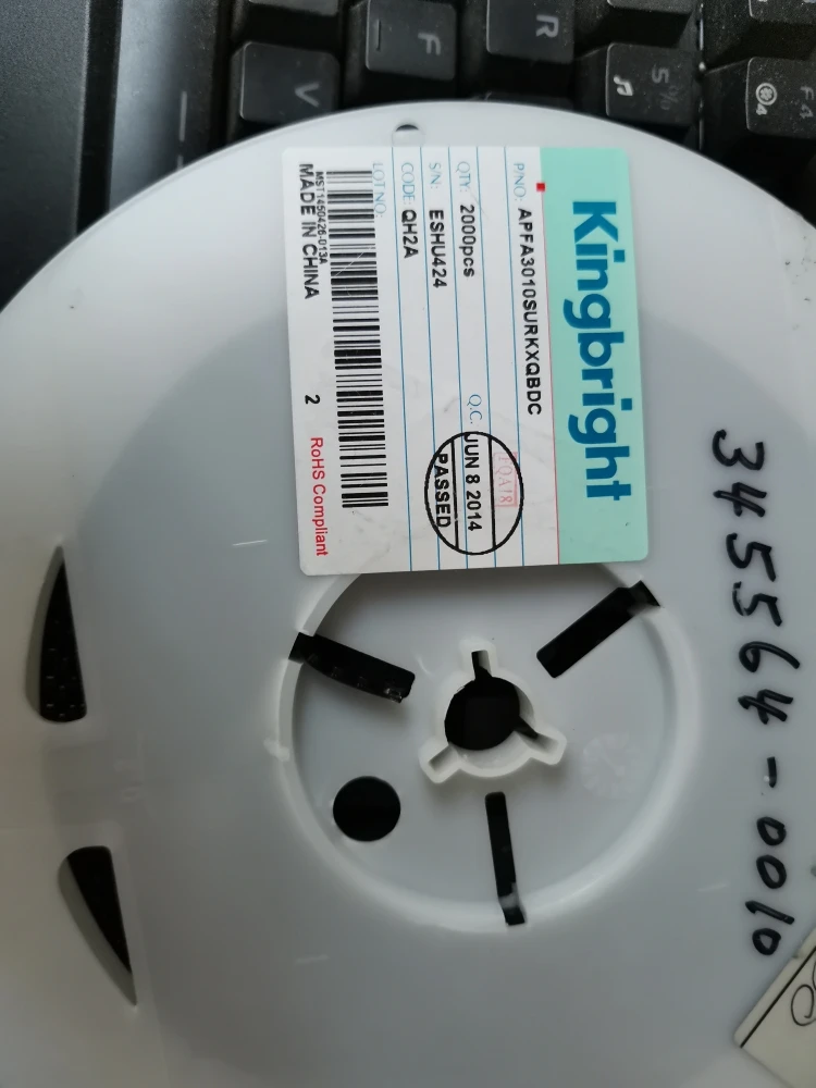 

50Pcs/APFA3010SURKXQBDC 3010 side red and blue two-color patch LED lamp beads