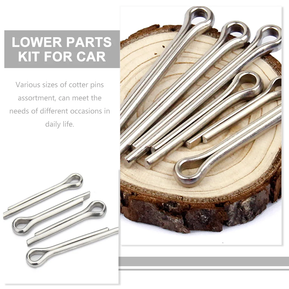 

220pcs Stainless Steel Cotter Pins Assortment Heavy Duty Automotive Hardware Pin Set For Trailer Hitch Axles Locking Clips