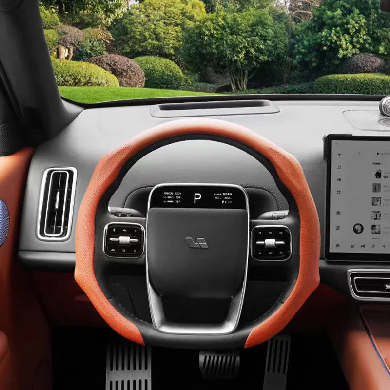 For Li Xiang L7/L8/L9 2022-2025 The steering wheel cover is all-year-round, anti-slip and sweat-absorbing
