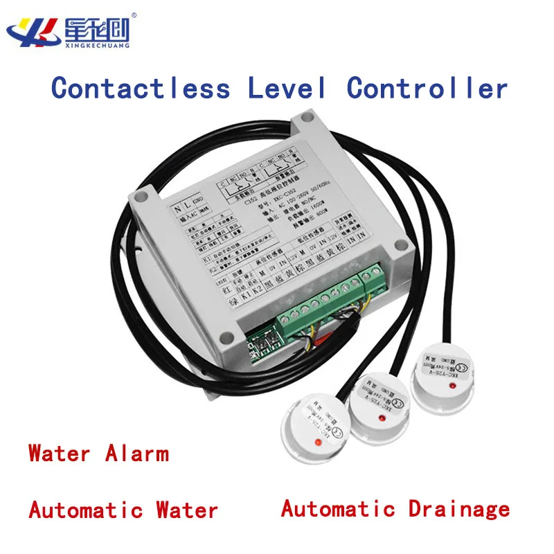 XKC-352 Non-contact Electronic Liquid/ Water Tank Pump Automatic Ingress and Overflow Protected Level Controller and Sensors