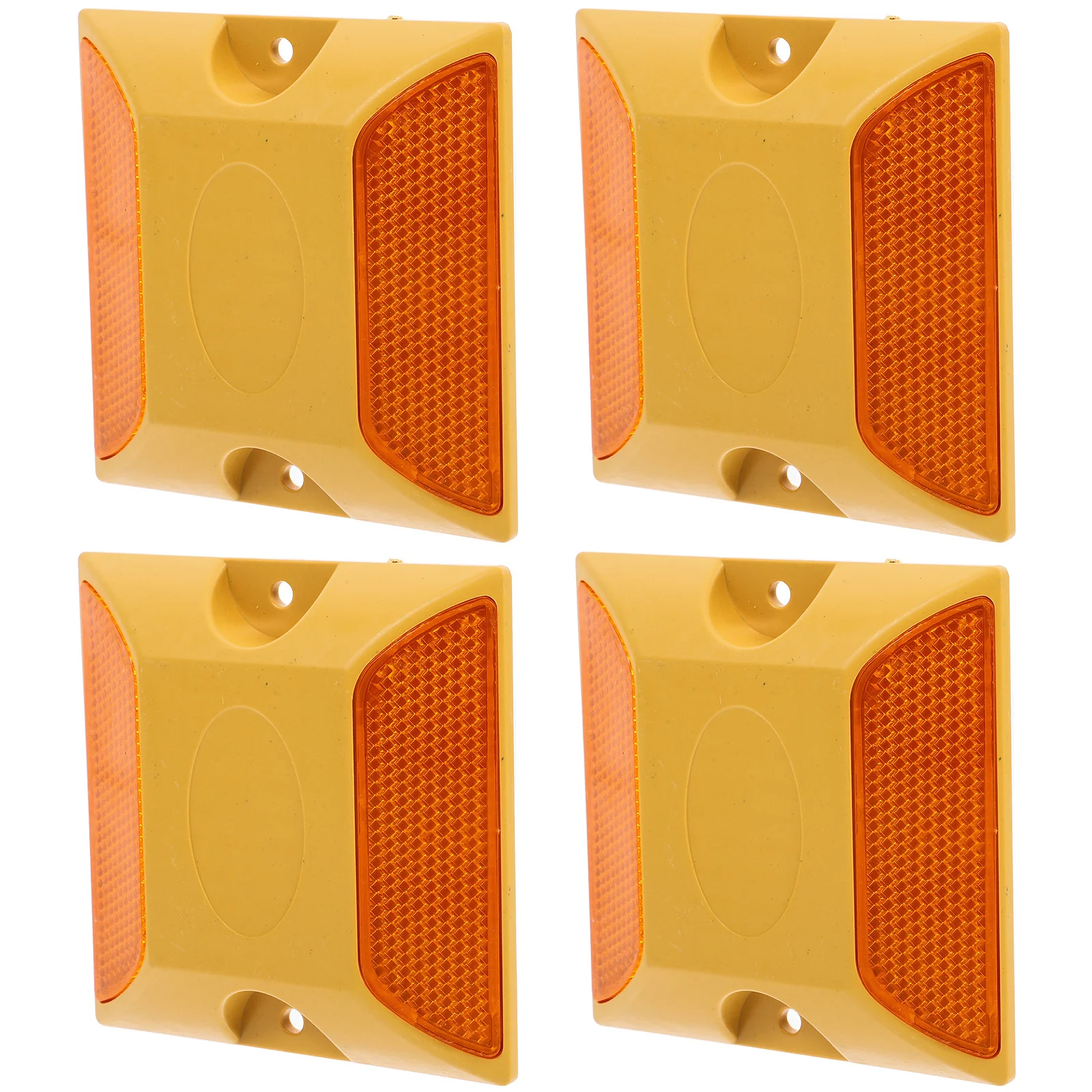 4 قطعة ترصيع الطريق البلاستيكية علامات الرصيف العاكسة للممر الطريق السريع وقوف السيارات عاكسات الطريق السلامة المرورية دائم