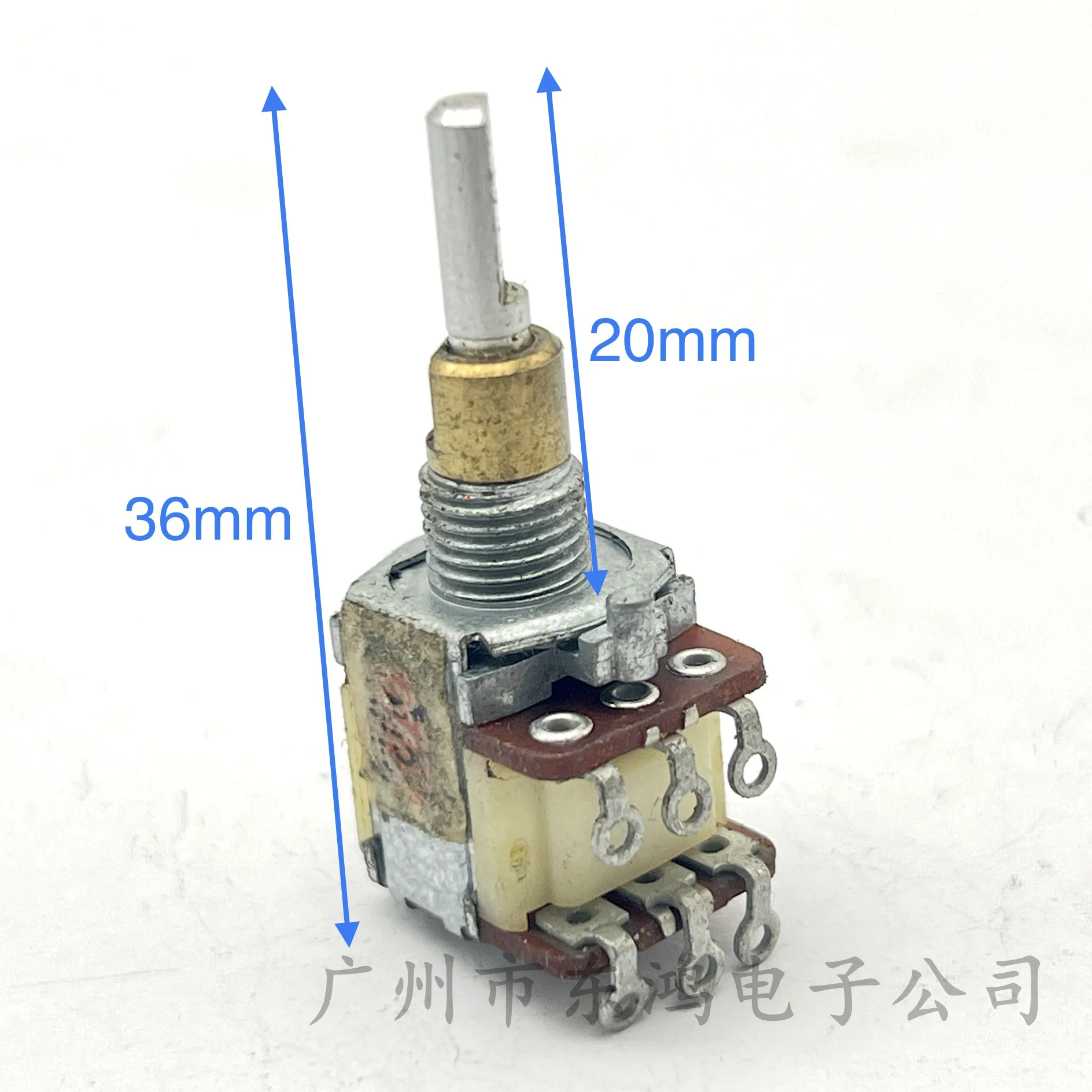 1 PCS ALPS 16 type duplex double adjusting Potentiometer copper adjusting 50K shaft adjusting 10k handle 20MM flower